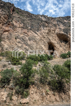 The road to the monastery complex Noravank. The road to the monastery complex Noravank. 49022418