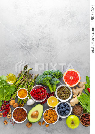 Healthy food background 49022585