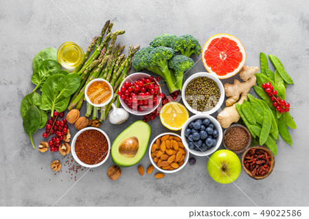 Healthy food background 49022586