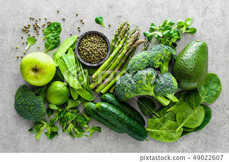 Healthy green food concept background Healthy green food concept background 49022607