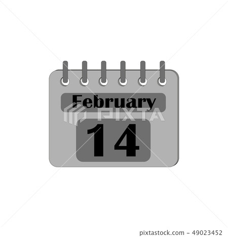 Calendar with the date of February 14 Calendar with the date of February 14 49023452
