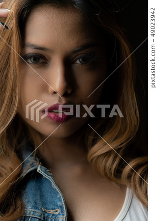 Young female model portrait close up Young female model portrait close up 49023942