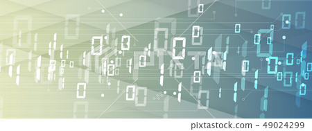 Bytes of binary code run through network. Abstract 49024299