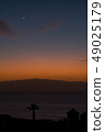 beautiful view on la gomera island and sky while sunset 49025179
