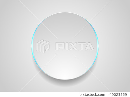Grey circle with blue light abstract tech 49025369