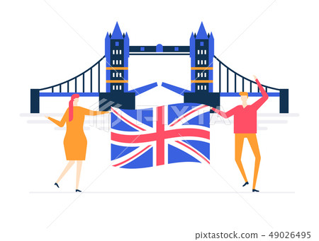 Visit the UK - colorful flat design style illustration Visit the UK - colorful flat design style illustration 49026495
