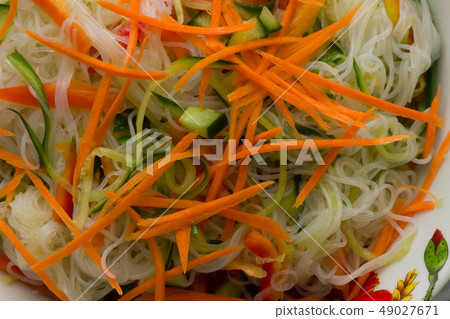Funchoza salad with vegetables Funchoza salad with vegetables 49027671