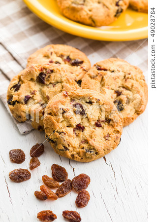 Sweet cookies with raisins. Sweet cookies with raisins. 49028784