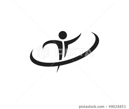 Human character logo sign Human character logo sign 49028851