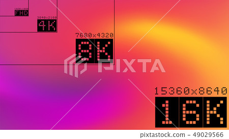 Ultra high resolution 16k comparison mockup vector Ultra high resolution 16k comparison mockup vector 49029566