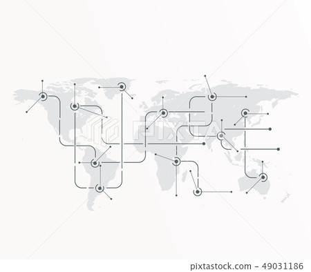Abstract vector background with high tech scheme. 49031186
