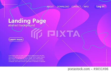 Website landing page. Fluid background. 49031496