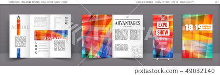 Set of Vector template layout annual report 49032140