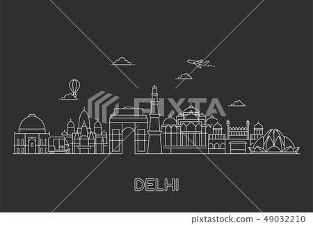 New Delhi skyline. 49032210