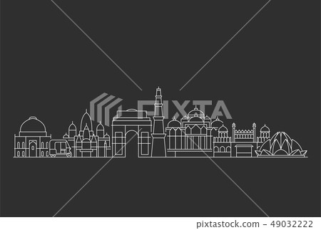 New Delhi skyline. New Delhi skyline. 49032222