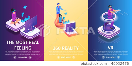 Set of Banners. Augumented and Virtual Reality 49032476