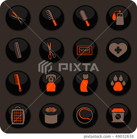 Goods for pets icons set - Stock Illustration [49032638] - PIXTA