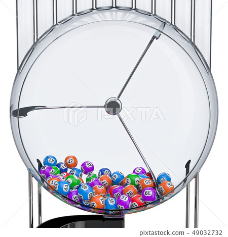 Lottery Machine With Lottery Balls, 3D Rendering - Stock Illustration ...