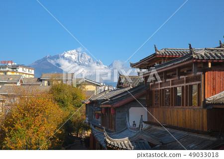 Jade Dragon Snow Mountain from Lijiang Town China 49033018