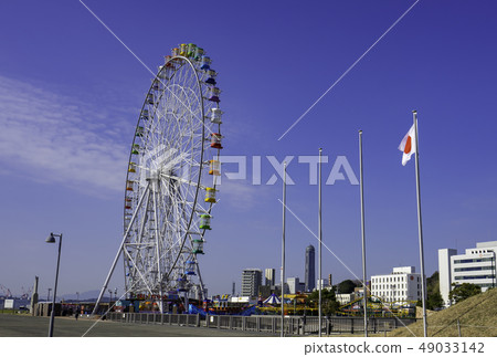 Yamaguchi Shimonoseki Haikarato Yokocho Ferris Wheel Amusement Park 49033142