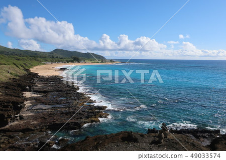 在哈瑙瑪灣附近的夏威夷瓦胡島 49033574