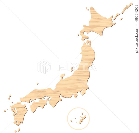 Map of Japan shaped by wood Map of Japan shaped by wood 49034202