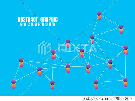 Abstract geometric connecting dots and lines - Stock Illustration ...