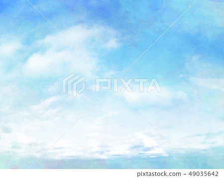 Sky Watercolor style hand-painted picture Background material 49035642