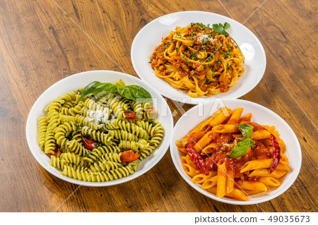 Pasta and Italian Cuisine Typical Italian pasta Pasta and Italian Cuisine Typical Italian pasta 49035673