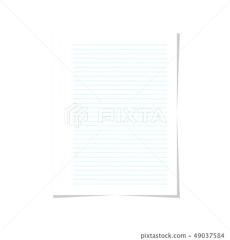 note book paper vector 49037584
