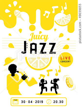 juicy jazz with saxophone man poster 49039855