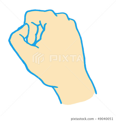 [Illustration of hand, finger (goo)] fist fist punch 49040051