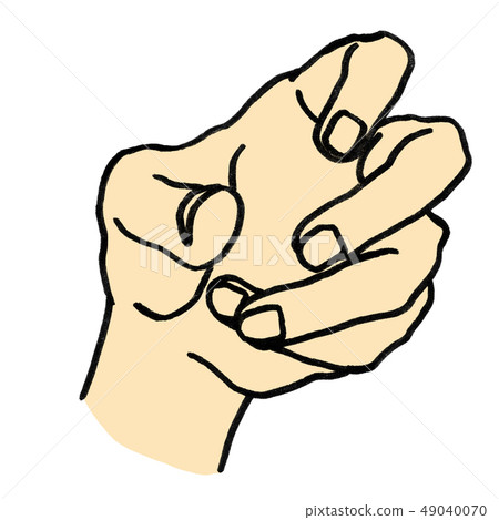 [Illustration of hand, finger (goo)] fist fist punch 49040070