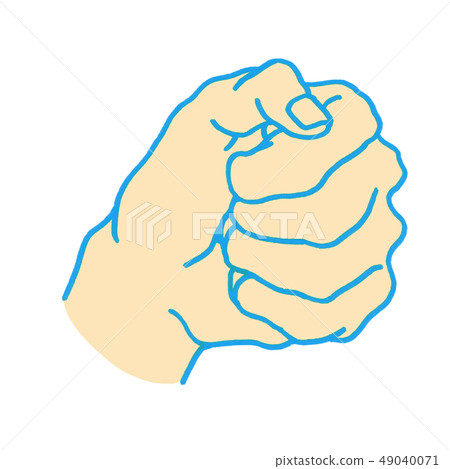 [Illustration of hand, finger (goo)] fist fist punch 49040071