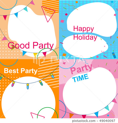 Set of Multicolored Festive Photo Frames for Party Set of Multicolored Festive Photo Frames for Party 49040097