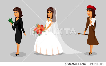 Women of Different Occupation Vector Clipart Set 49040108
