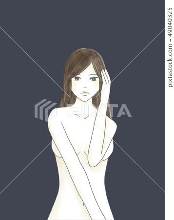 水彩風格裸體女人 水彩風格裸體女人 49040325
