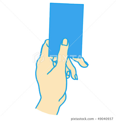 [Hand, finger illustration (card)] Message Message card Card Business card 49040937