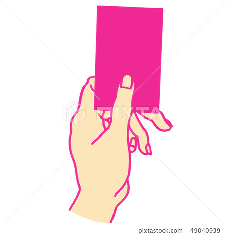 [Hand, finger illustration (card)] Message Message card Card Business card 49040939