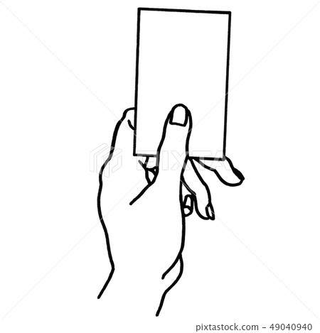 [Hand, finger illustration (card)] Message Message card Card Business card 49040940