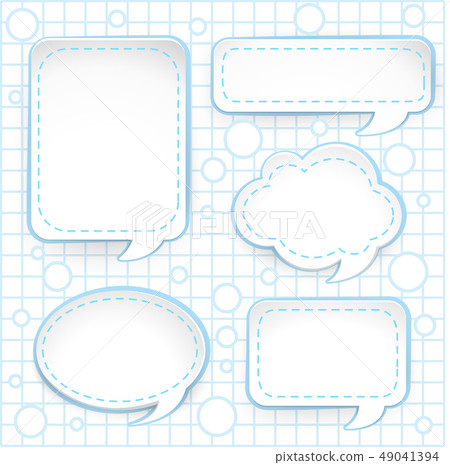 Five different designs of speech bubbles Five different designs of speech bubbles 49041394