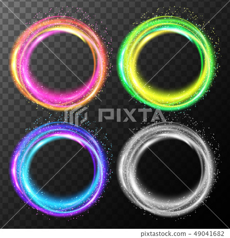 Rings of lights in four colors - Stock Illustration [49041682] - PIXTA