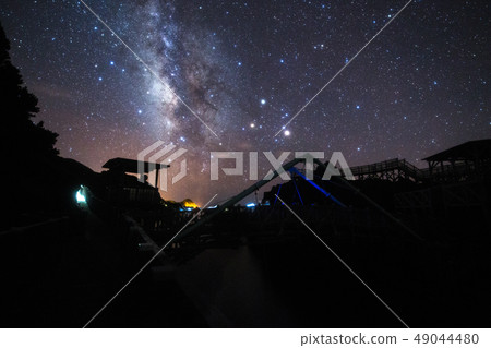 “Izu Islands Kozushima”Akazaki Observatory和來自赤坂木板路的夏季銀河系 49044480