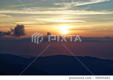 Sunset to the Sea of Japan viewed from Bohai Sea Shinsou Sunset to the Sea of Japan viewed from Bohai Sea Shinsou 49044883