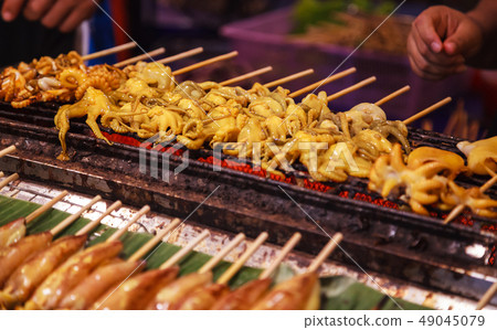 Traditional Asian Thai street food and fast food, Traditional Asian Thai street food and fast food, 49045079