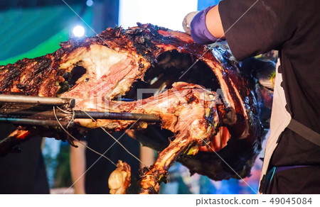 Traditional Thai Street Food, Beef barbecue grill Traditional Thai Street Food, Beef barbecue grill 49045084