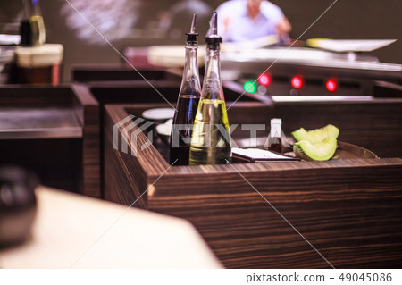 Japanese shoyu soy sauce and Olive Cooking Oil in Japanese shoyu soy sauce and Olive Cooking Oil in 49045086