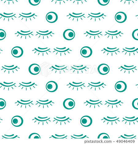 Vector seamless pattern with eyelashes Makeup Vector seamless pattern with eyelashes Makeup 49046409