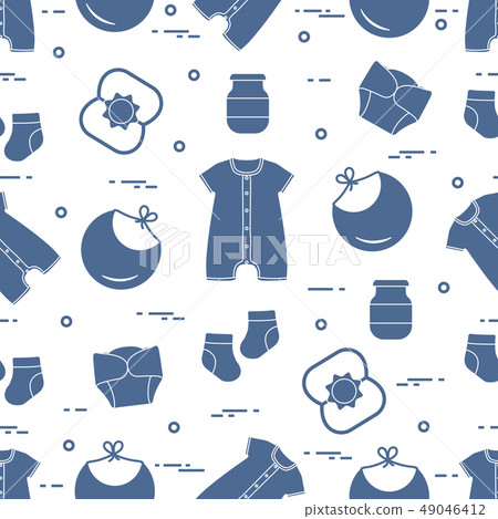 Newborn baby seamless pattern 49046412