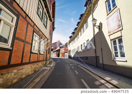 City street in Germany with old bavarian houses 49047535